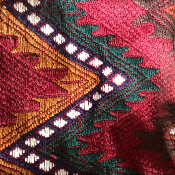 Boho Handcrafted Woven Navaho Southwestern Multicolor Crossbody Bag - Picture 14 of 16